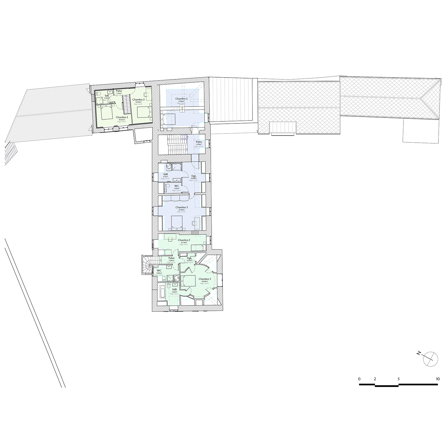 8_Avramova architecte_Louveciennes_Rhabilitation et cration de logements_Plan R+2